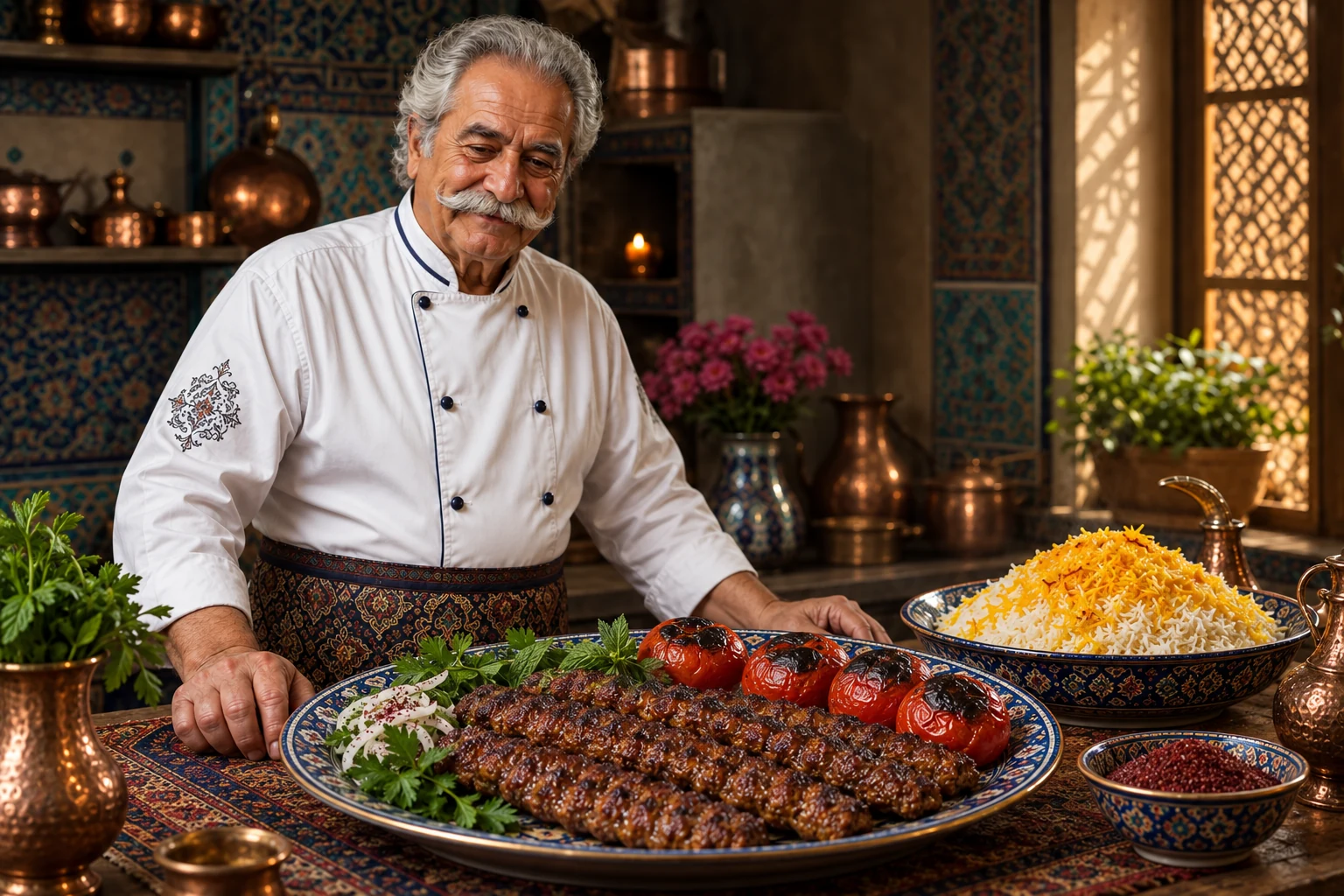 Kabab Koobideh — finished presentation