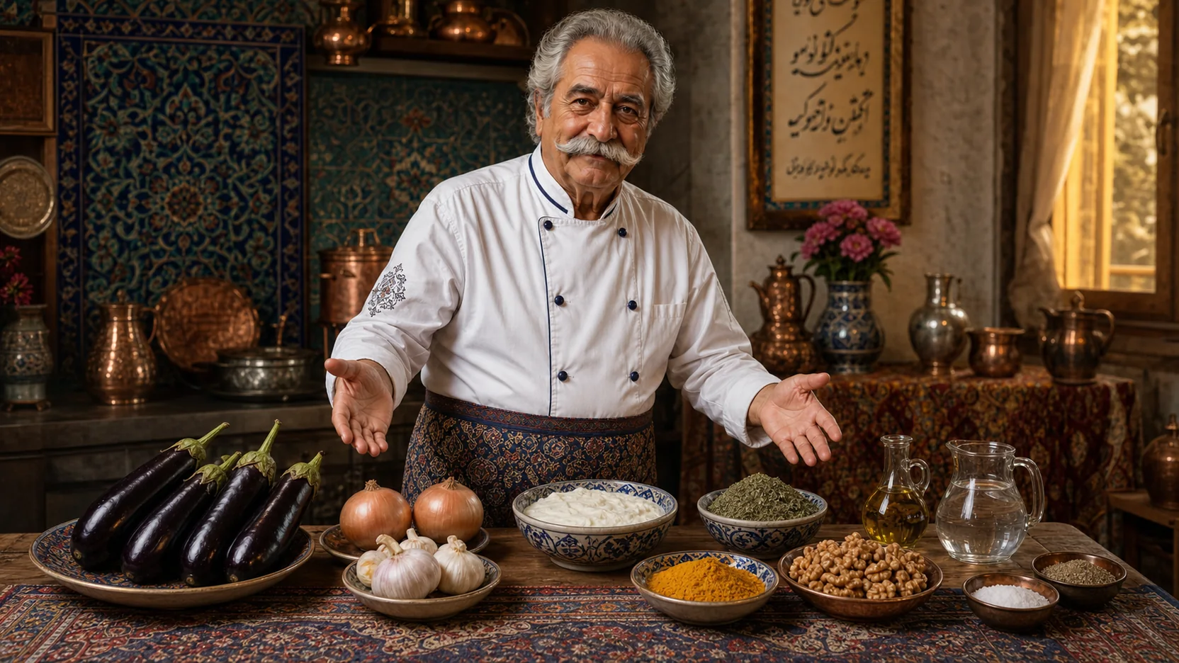 Kashk-e Bademjan — ingredient table