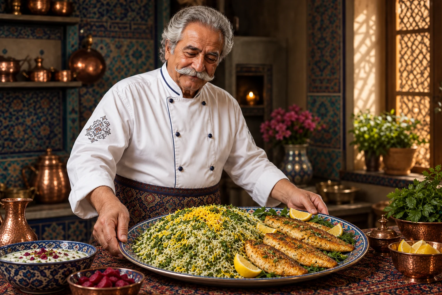 سبزیپلو با ماهی — نمای نهایی